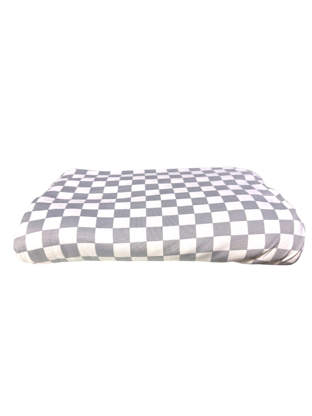 Goosebumps Gray/White XO Gingham Bamboo Viscose Large Swaddle Blanket 58x72” $72